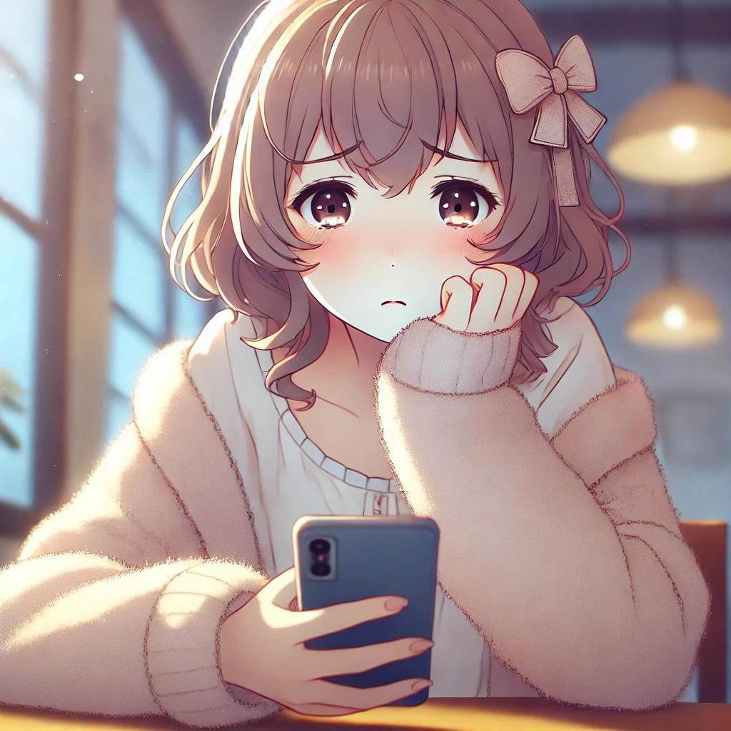 電話占いで復縁したいから何度も同じ質問をしてしまう女の子