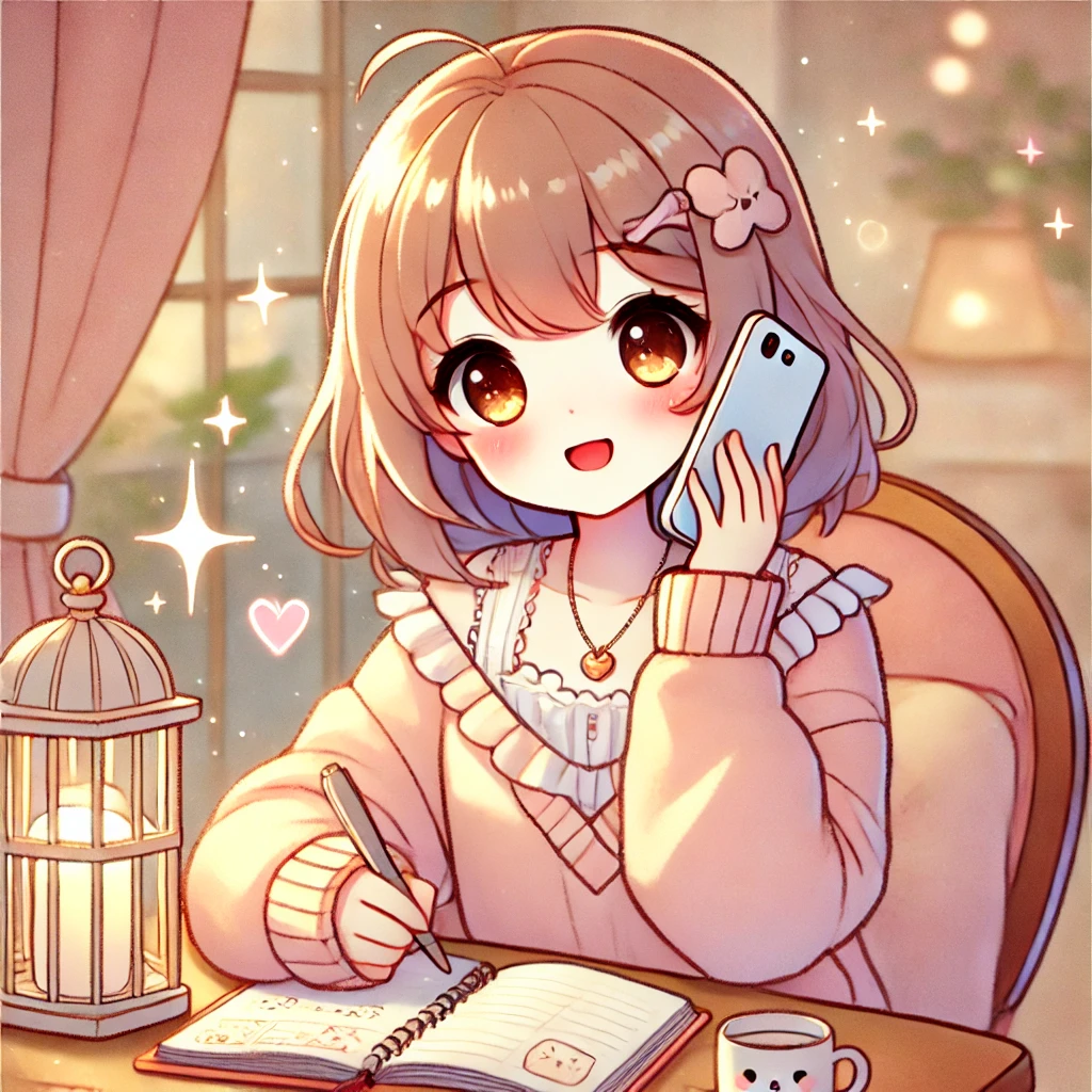 ヴェルニの復縁が当たる先生に相談する前にメモを取る女の子