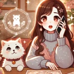 ココナラ占いのおず先生にペットの気持ちを教えてもらって驚く女の子