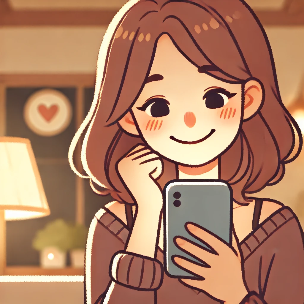 Ruborn〜ルボーン先生の待機状況をスマホで確認する女性