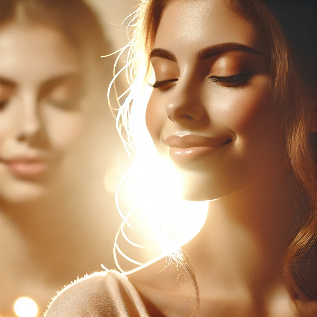 Yun幸せの手引き先生にエネルギーワークを受けている女性