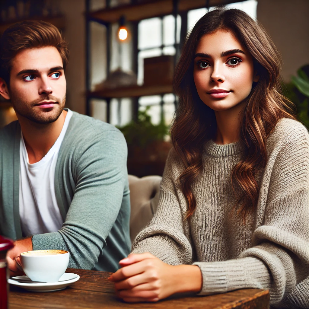 カップルで結婚の話をしている画像