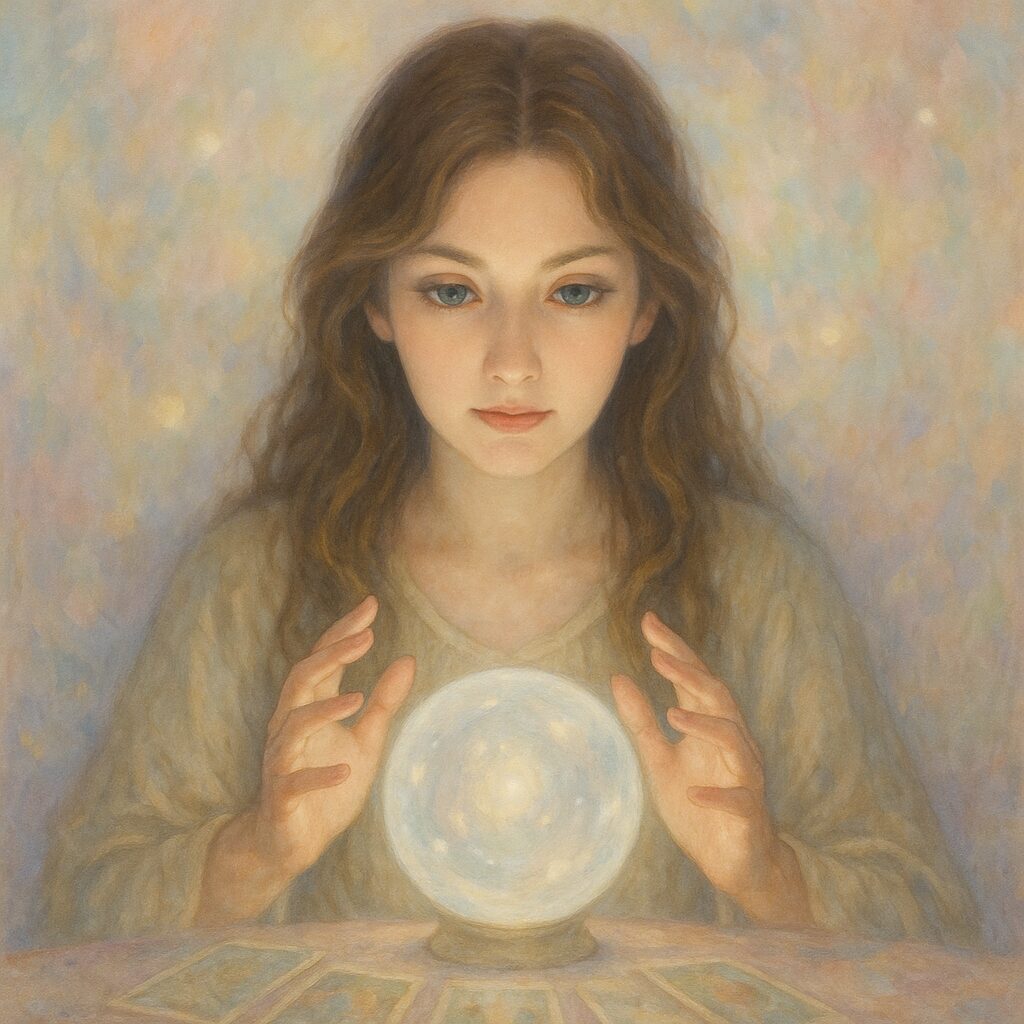 ココナラSaSa先生が未来透視しているイメージ画像