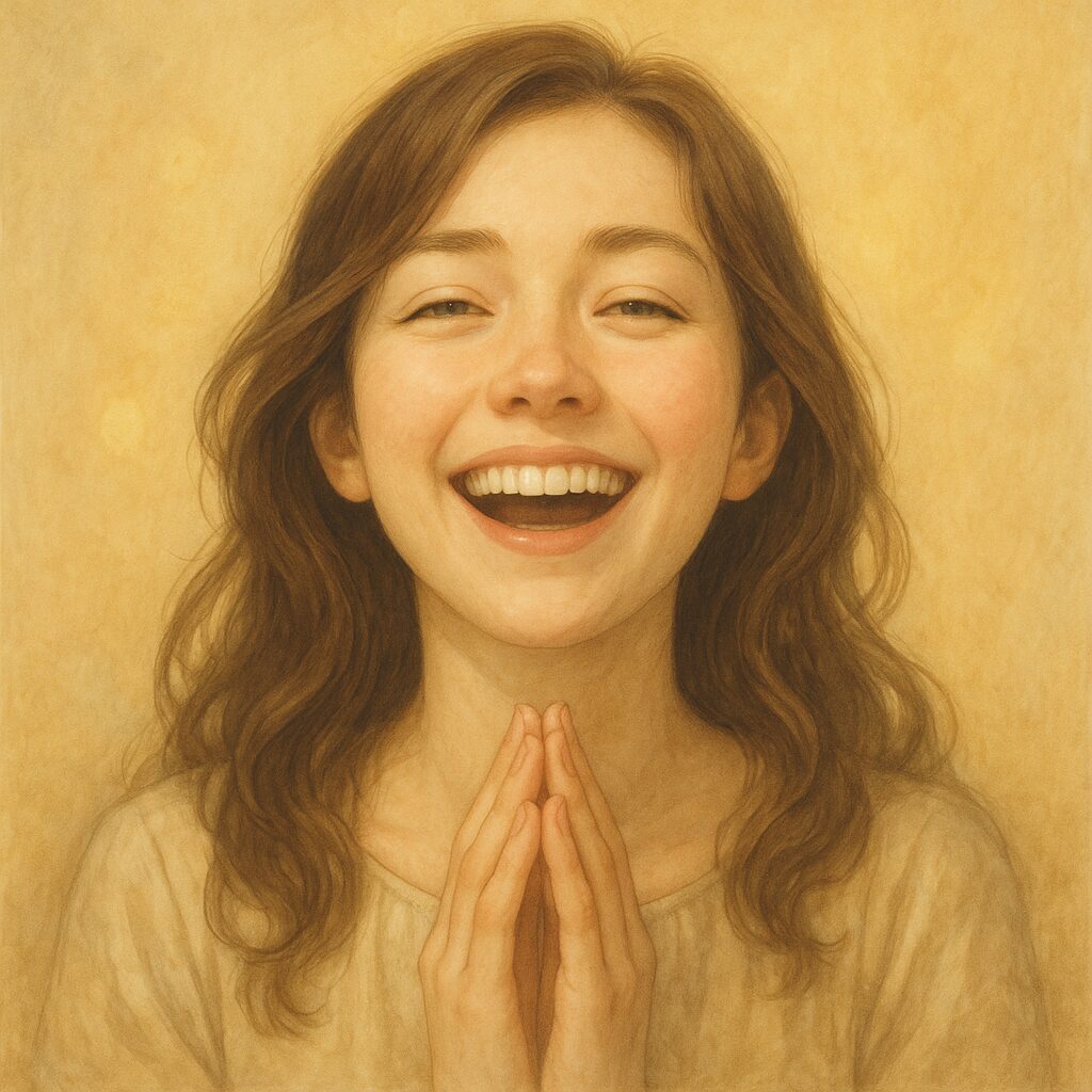 ココナラのprince7先生の鑑定で願いが叶って喜ぶ女性