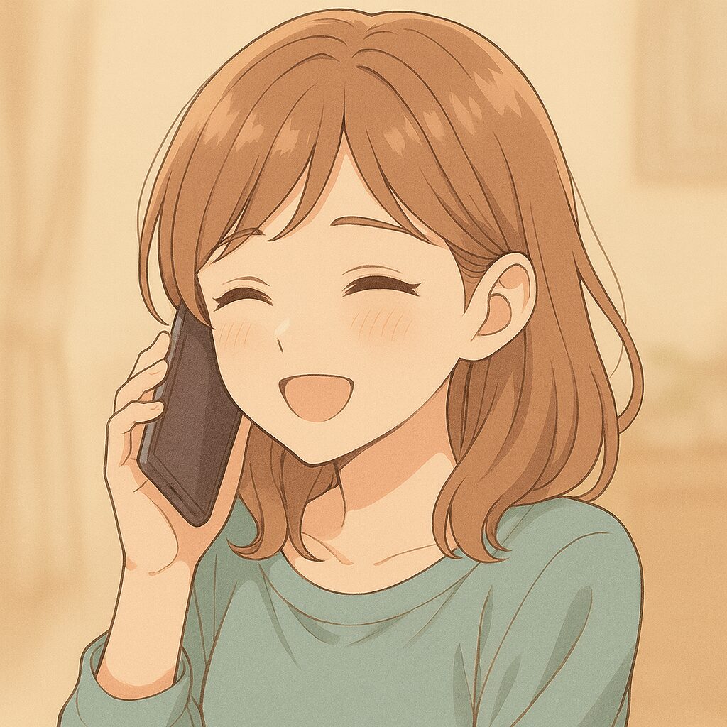 ココナラ占いの口コミから「この人だ」と思える占い師を見つけて電話する女性