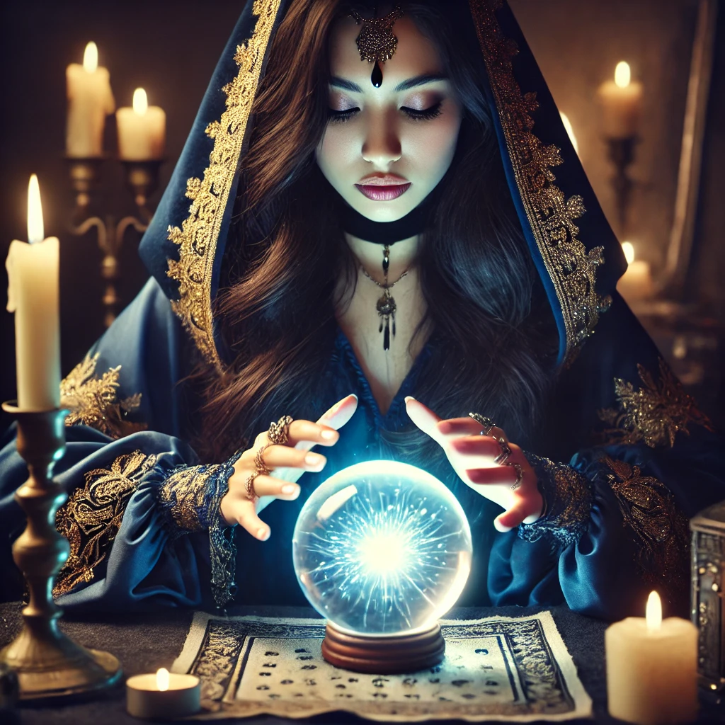 ココナラ電話占いのyun幸せの手引き先生が霊視をするイメージ画像