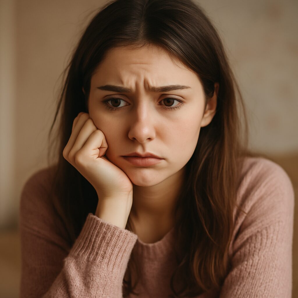 モヤモヤしてココナラなつたま先生の鑑定を受けようとしている女性