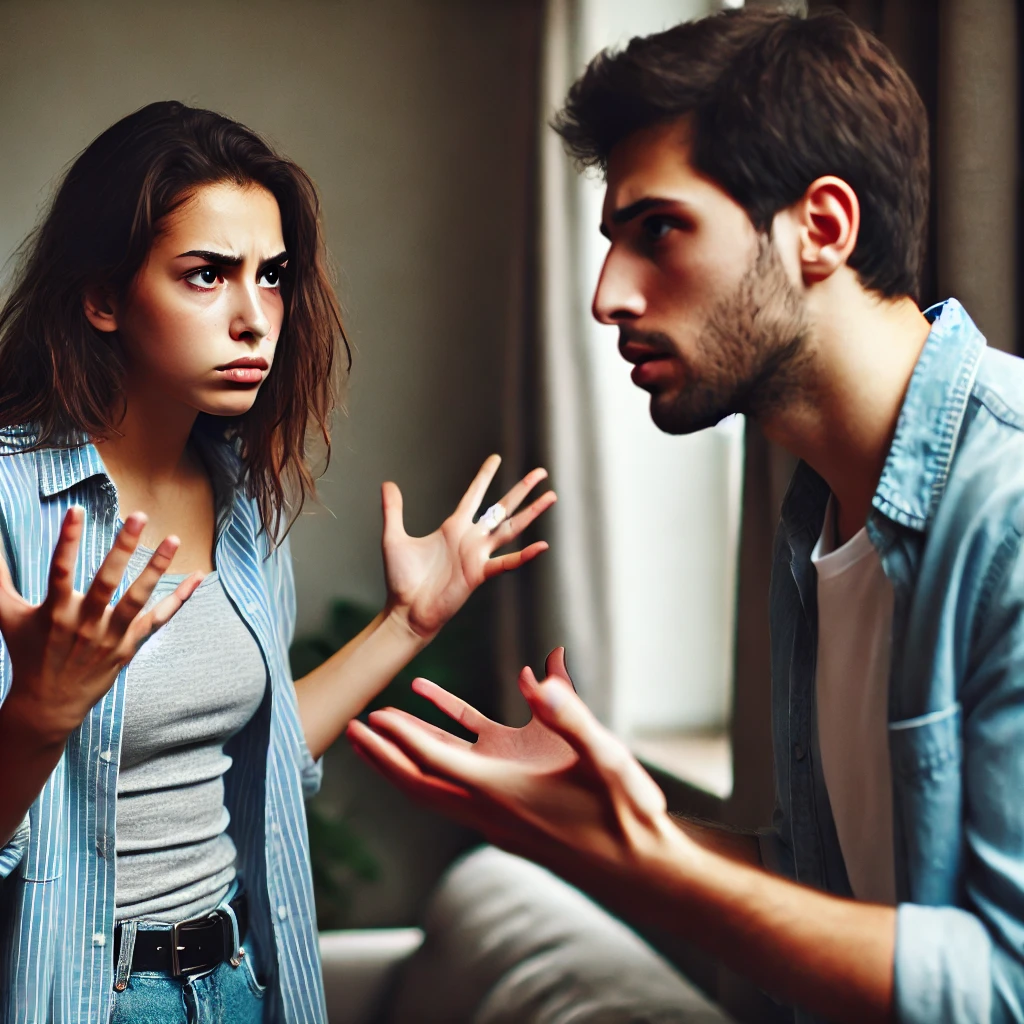 結婚の話をしたら口喧嘩になって別れる寸前のカップル