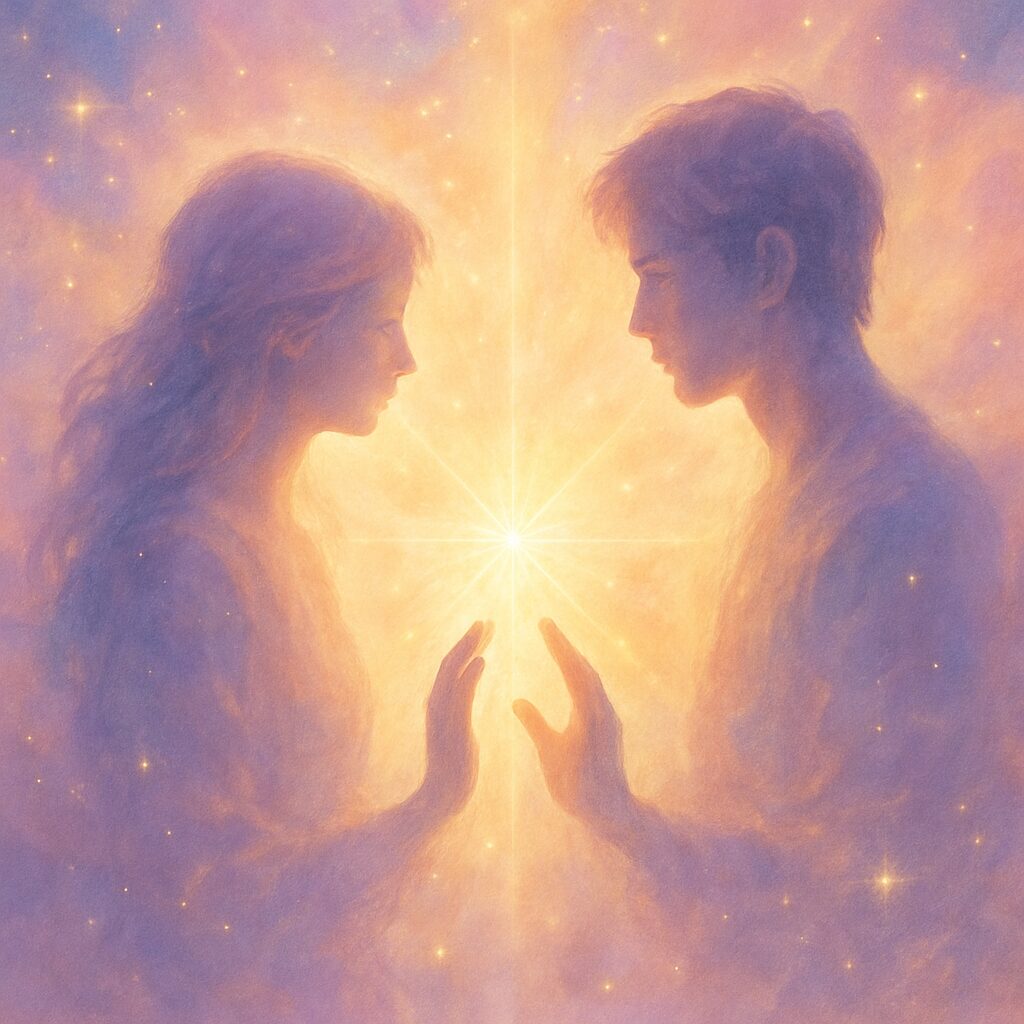 ツインレイと出会うとどうなる？出会って深い衝撃が走ったふたりのイメージ画像