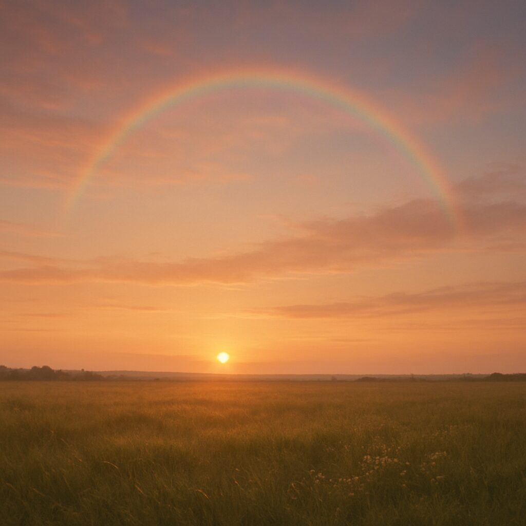 ペットが天国の虹の橋であなたを待っている